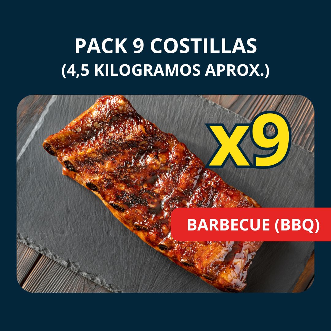 PACK FAMILIA GRANDE 9 Baby Ribs Ahumadas BBQ đ„ (ENVĂO GRATIS)