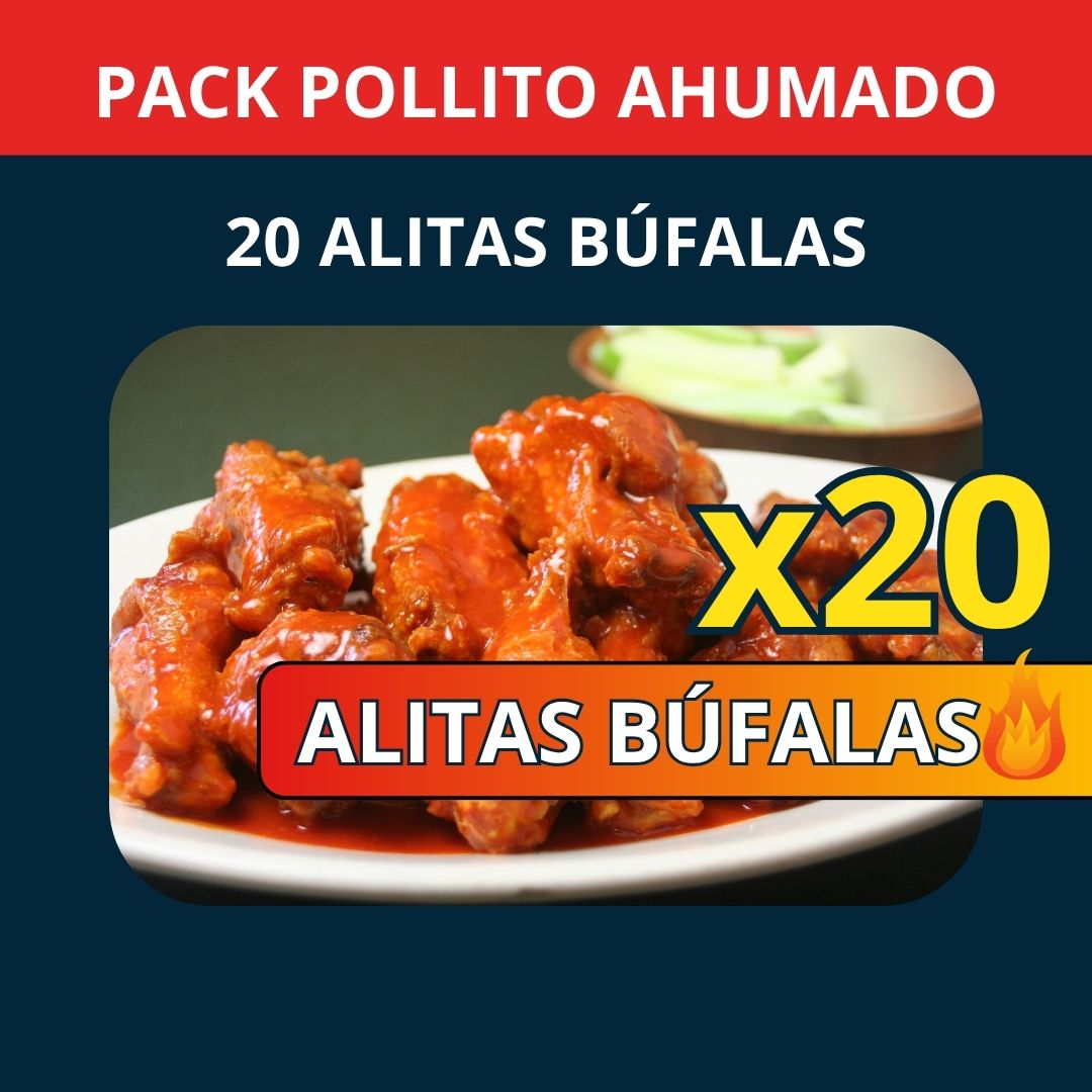 PACK ALITAS BÚFALA 🔥 (20 ALITAS DE POLLO PICANTES)