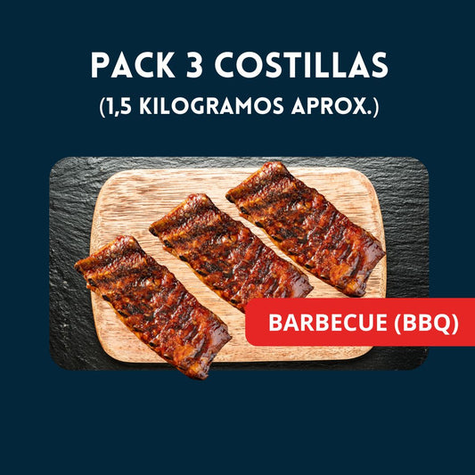 PACK 3 Baby Ribs Ahumadas BBQ 🔥 (ENVÍO GRATIS)