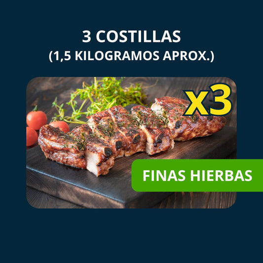 Pack 3 Baby Ribs FINAS HIERBAS (ENVÍO GRATIS)