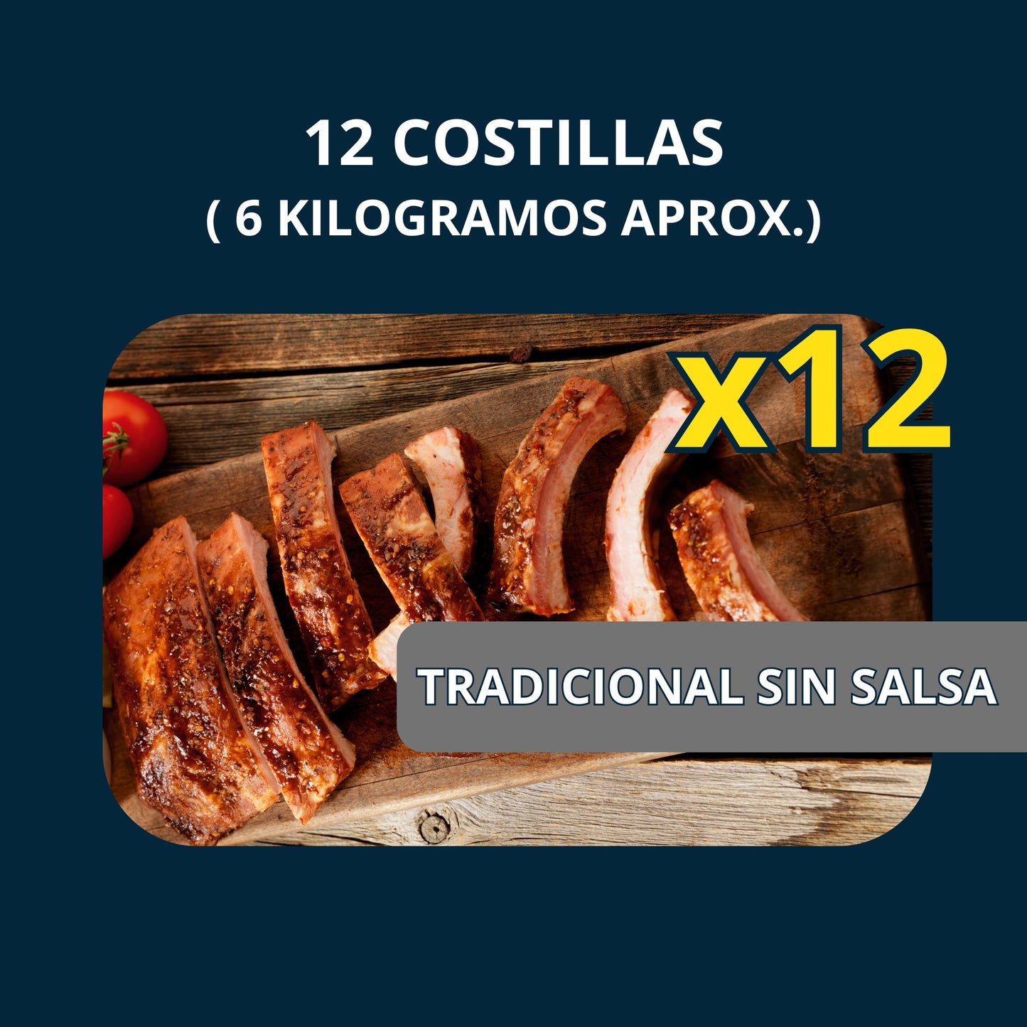 PACK CELEBRACIÓN 12 Baby Ribs ahumadas TRADICIONAL SIN SALSA (ENVÍO GRATIS)