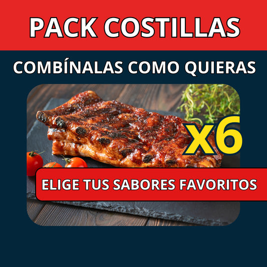 PACK FAMILIAR 6 Costillas COMBÍNALAS COMO QUIERAS (ENVÍO GRATIS)