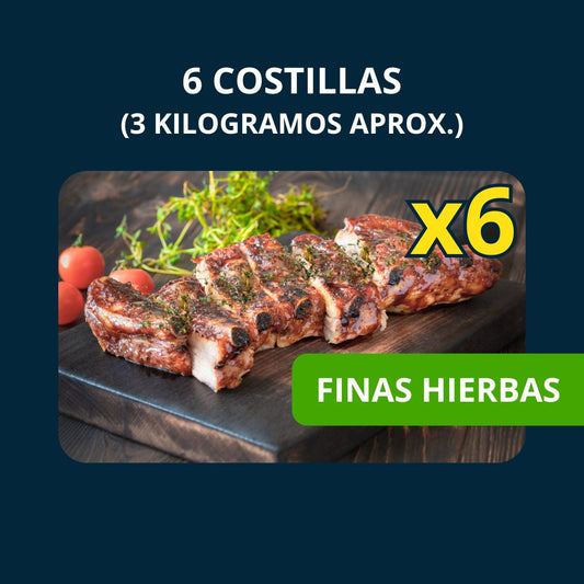 PACK FAMILIAR 6 Baby Ribs FINAS HIERBAS (ENVÍO GRATIS)