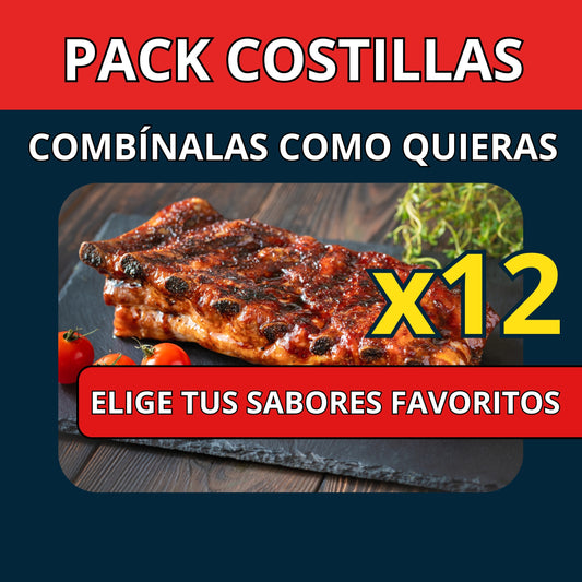 PACK CELEBRACIÓN 12 Costillas COMBÍNALAS COMO QUIERAS (ENVÍO GRATIS)