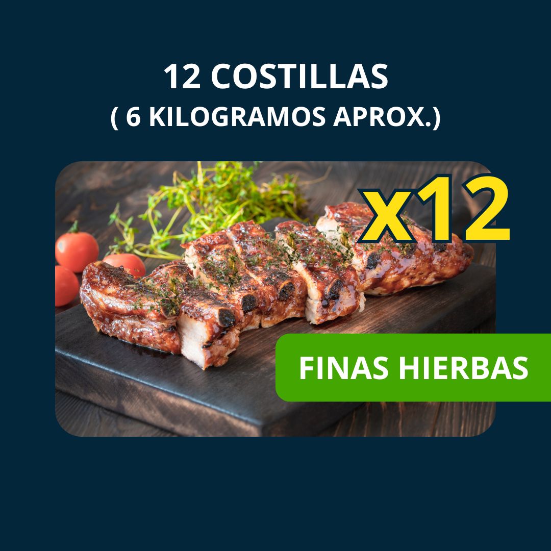 PACK CELEBRACIÓN 12 Baby Ribs ahumadas FINAS HIERBAS (ENVÍO GRATIS)