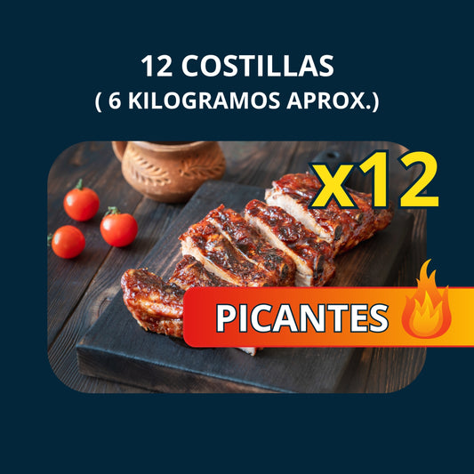 PACK CELEBRACIÓN 12 Baby Ribs ahumadas PICANTES (ENVÍO GRATIS)