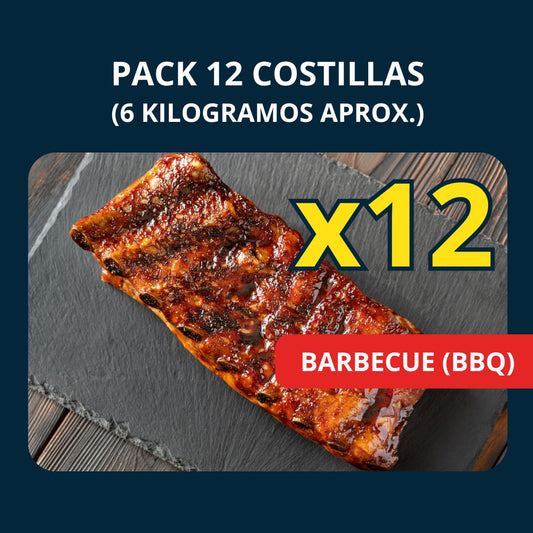PACK CELEBRACIÓN 12 Baby Ribs Ahumadas BBQ 🔥 (ENVÍO GRATIS)