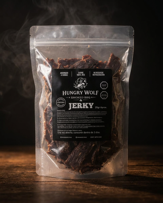 Jerky Ahumado BBQ - Gringo - Bolsa Grande 300g - Rinde 12 Porciones