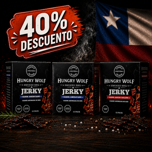 24 pack Jerky Americano + 12 pack Asado Chileno PROMO CIBER
