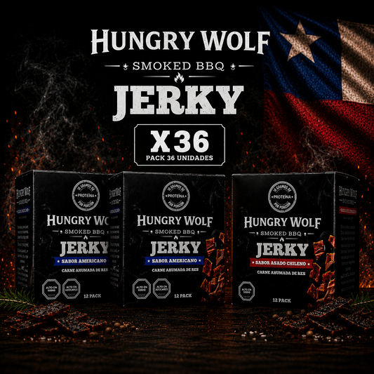 24 pack Jerky Americano + 12 pack Asado Chileno (ENVIO GRATIS)